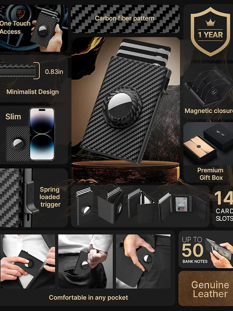 RFID Fiber Slim Wallet (Carbon)